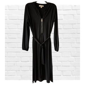 Michael Kors Little Black Dress Long Sleeve Cocktail Formal Business Goth Sz Lg